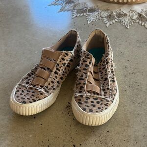 Blowfish Tan Leopard Print Slip-On Sneakers